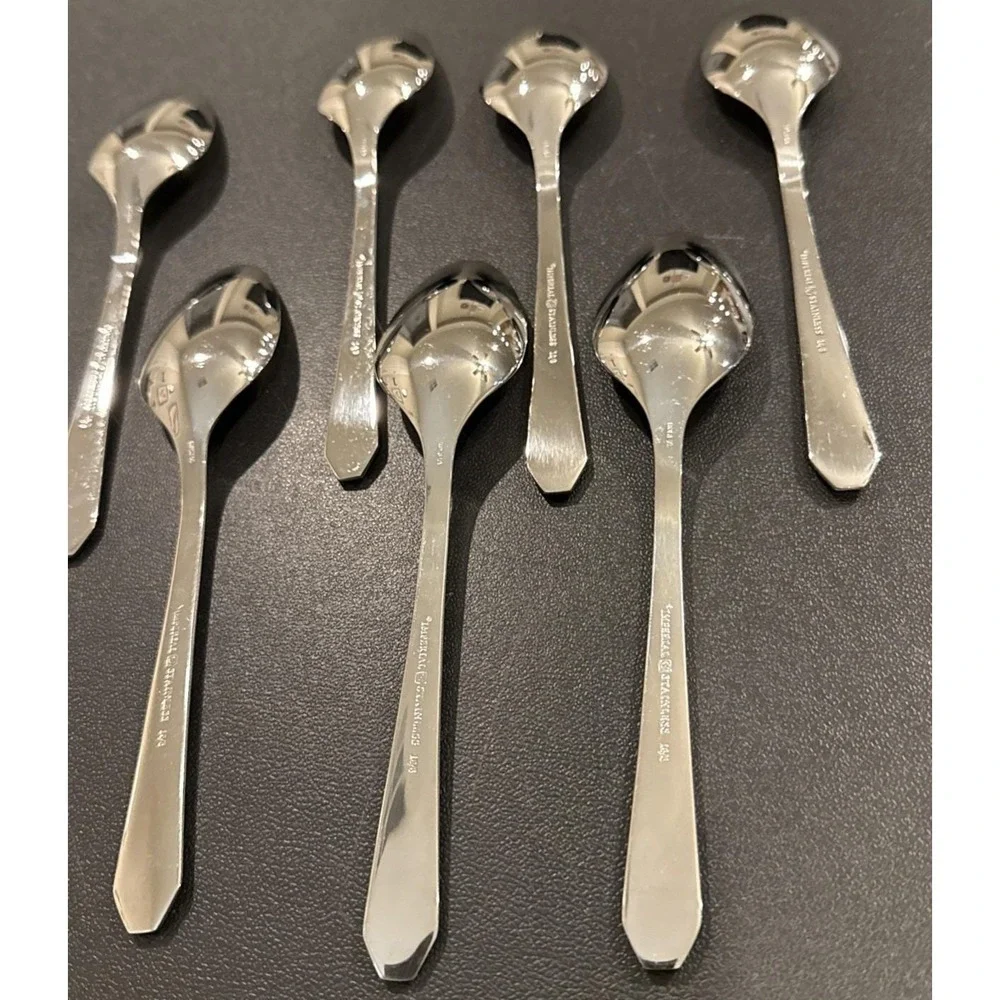 Imperial International Status Korea Soup Spoon Spoons Stainless Steel‎ Set Of 7